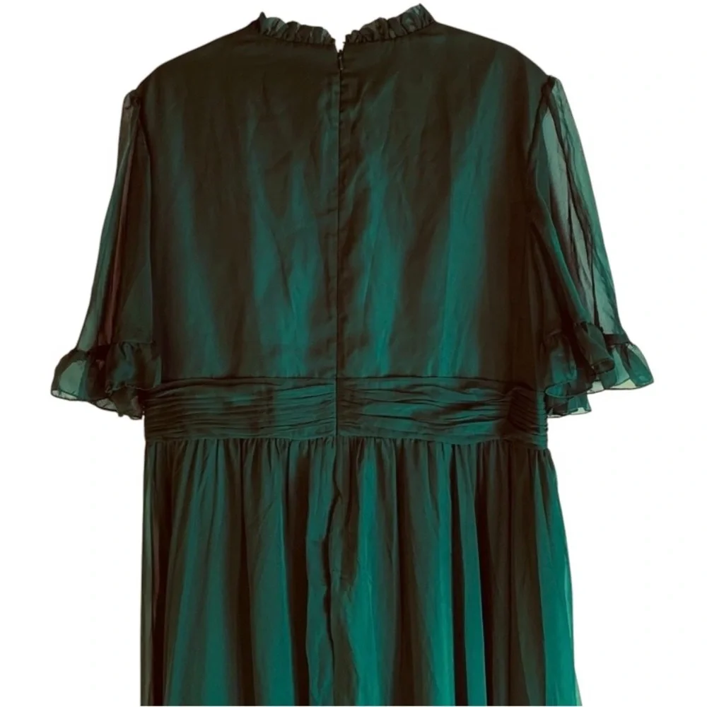 Mac Duggal Dark Green Maxi Dress - Picture 11 of 13